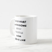 poedel, grijs, mam, geweldige koffiemok (Voorkant links)