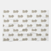 Poedel (grijs zilver) theedoek (Horizontaal)