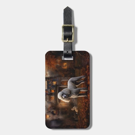 poedel halloween eng bagagelabel (Voorkant verticaal)