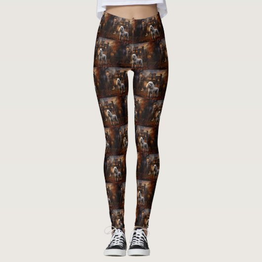 poedel halloween eng leggings (Voorkant)