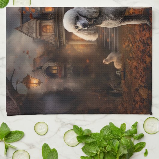 poedel halloween eng theedoek (Gevouwen)