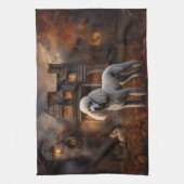 poedel halloween eng theedoek (Verticaal)