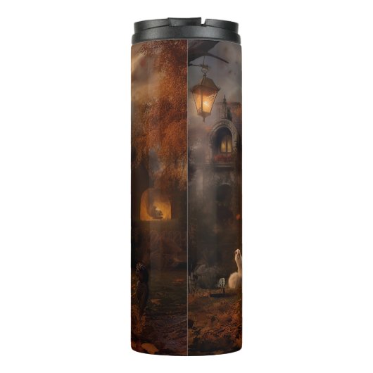 poedel halloween eng thermosbeker (Achterkant)