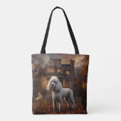 poedel halloween eng tote bag (Achterkant)