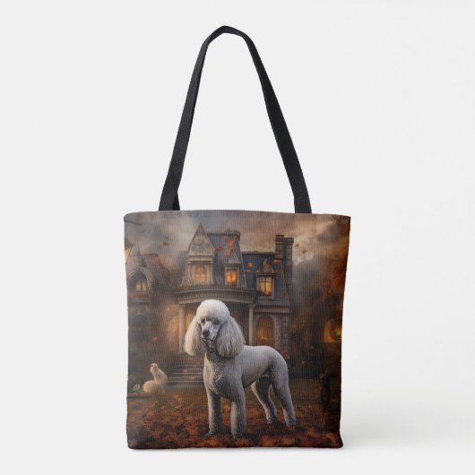 poedel halloween eng tote bag (Achterkant)
