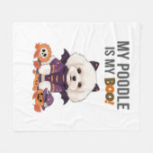 Poedel Halloween Kostuum Mijn Poedel Is Mijn Boo H Fleece Deken (Voorkant (Horizontaal))