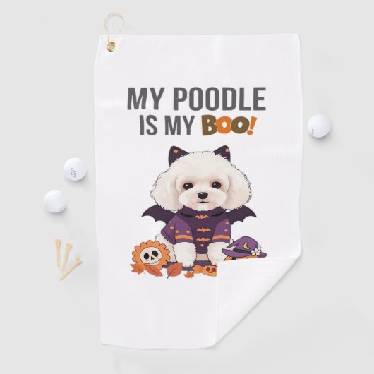Poedel Halloween Kostuum Mijn Poedel Is Mijn Boo H Golfhanddoek (Insitu)