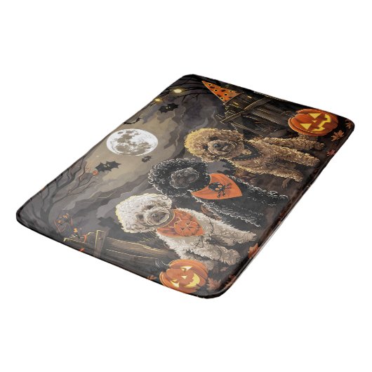 Poedel Halloween Spooky Badmat (Gekanteld)