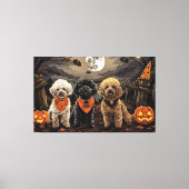 Poedel Halloween Spooky Canvas Afdruk (Voorkant)