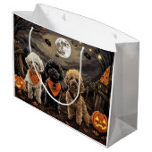 Poedel Halloween Spooky Groot Cadeauzakje (Achterkant Gekanteld)