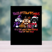 Poedel Halloween Thanksgiving Christmas Classic T- Acryl Bord (Neutraal)