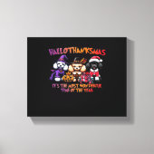 Poedel Halloween Thanksgiving Christmas Classic T- Canvas Afdruk (Voorkant)