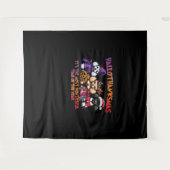 Poedel Halloween Thanksgiving Christmas Classic T- Wandkleed (Voorkant (horizontaal))