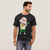 Poedel Hawaïaans Kostuum Spelen Ukulele Zomer Gif T-shirt (Voorkant volledig)