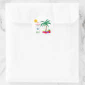 Poedel Hawaïaanse Kerstmis Ronde Sticker (Tas)