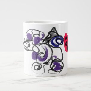 Poedel heet grote koffiekop