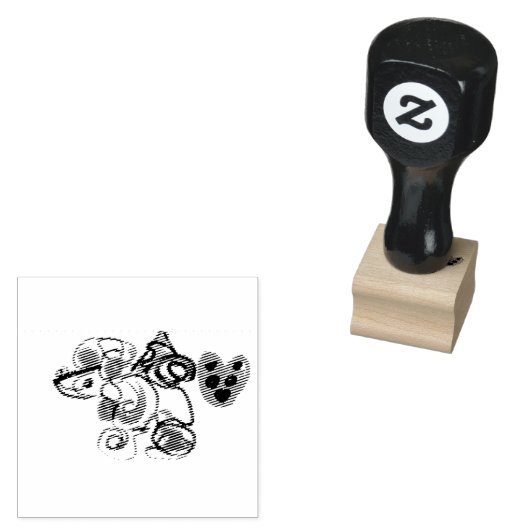 Poedel heet rubberstempel (Gestempeld)