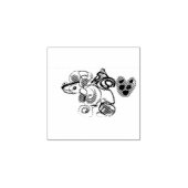 Poedel heet rubberstempel (Afrduk)
