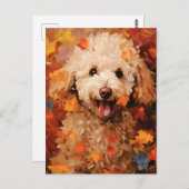 Poedel herfst Thanksgiving Briefkaart (Voorkant / Achterkant)