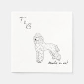 poedel hond bruiloft cocktail servetten (Voorkant)