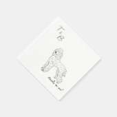 poedel hond bruiloft cocktail servetten (Hoek)