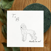 poedel hond bruiloft cocktail servetten