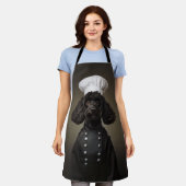 poedel hond chef-kok schort (Gedragen)