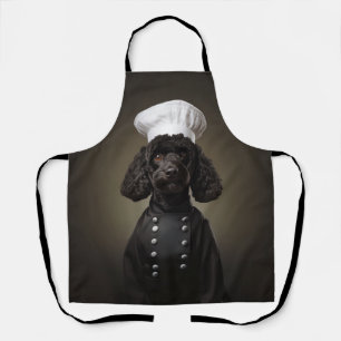 poedel hond chef-kok schort