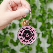 Poedel hond eigenaar sleutelhanger (Hand)