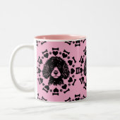 Poedel hond eigenaar tweekleurige koffiemok (Links)