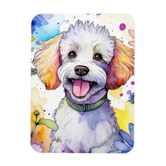 Poedel hond foto magneet (Verticaal)