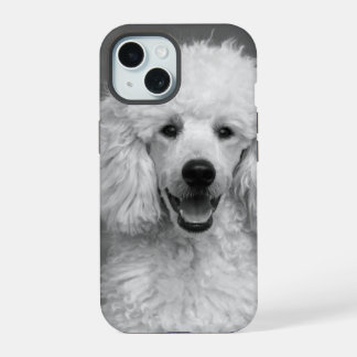 Poedel Hond Foto Zwart-wit  iPhone 15 Case