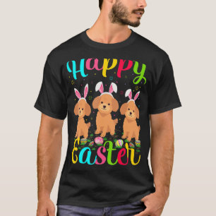 Poedel Hond Grappig Paasei Konijntje Poedel Happy  T-shirt