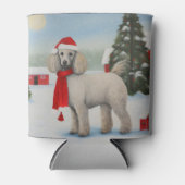 Poedel Hond in Sneeuw Kerstmis Blikjeskoeler (Voorkant)