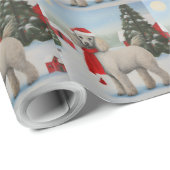 Poedel Hond in Sneeuw Kerstmis Cadeaupapier (Rol Hoek)