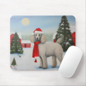 Poedel Hond in Sneeuw Kerstmis Muismat (Met muis)