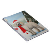 Poedel Hond in Sneeuw Kerstmis Notitieboek (Rechterzijde)