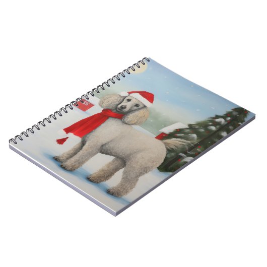 Poedel Hond in Sneeuw Kerstmis Notitieboek (Linkerzijde)