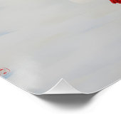 Poedel Hond in Sneeuw Kerstmis Perfect Poster (Hoek)