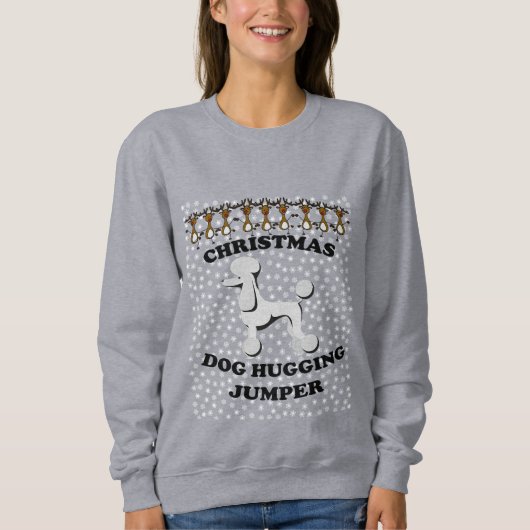 Poedel hond Kerst Hond Knuffelen Trui (Voorkant)