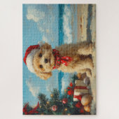 Poedel Hond Kerst  Strand Legpuzzel (Verticaal)