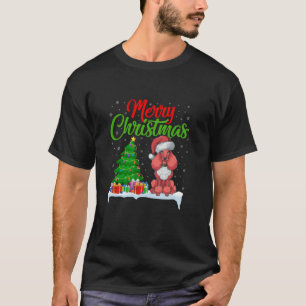 Poedel Hond Kerstboom Lights Funny Xmas Poedel T-shirt