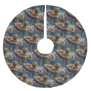 Poedel Hond Kerstfeest Kerstboom Rok