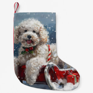 Poedel Hond Kerstfeest Kleine Kerstsok