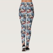 Poedel Hond Kerstfeest Leggings (Achterkant)