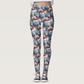 Poedel Hond Kerstfeest Leggings (Voorkant)