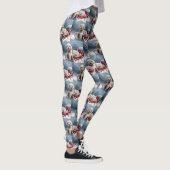 Poedel Hond Kerstfeest Leggings (Rechts)