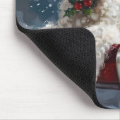 Poedel Hond Kerstfeest Muismat (Hoek)