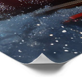 Poedel Hond Kerstfeest Poster (Hoek)