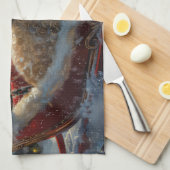 Poedel Hond Kerstfeest Theedoek (Quarter Fold)